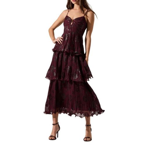 Women's ASTR The Label Lupin Floral Pleated Sweetheart Maxi Dress - Primary Image