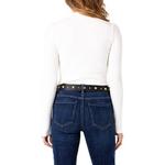 Women's Liverpool Los Angeles Rib Knit Long Sleeve Mock Neck Shirt - Thumbnail 2 of 2