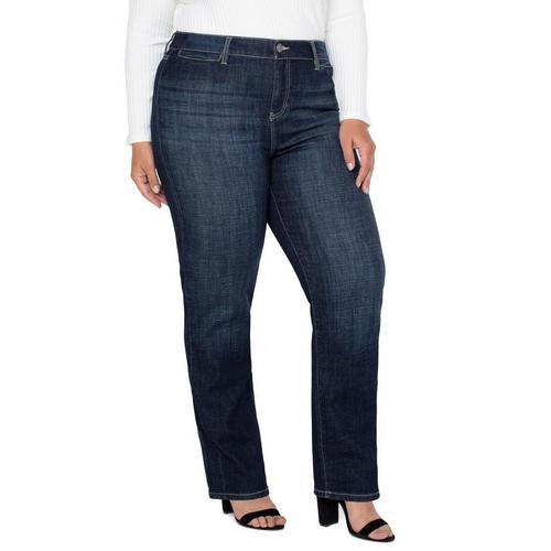 Women's Liverpool Los Angeles Kennedy Welt Pockets Slim Fit Straight Jeans - Primary Image
