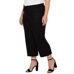 Women's Liverpool Los Angeles Plus Size Pull On Tie Waist Wide Leg Ankle Pants - Thumbnail 2 of 4