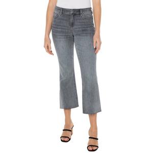 Women's Liverpool Los Angeles Hannah Cropped Flare With Cut Hem Jeans Pants