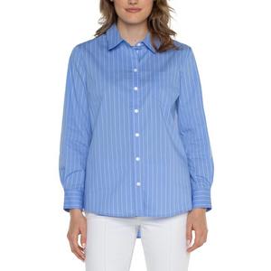 Women's Liverpool Los Angeles Classic Fit Poplin Long Sleeve Button Up Shirt