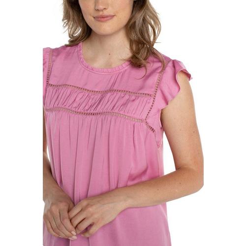 Women's Liverpool Los Angeles Flutter Sleeve Woven Shirt - Primary Image