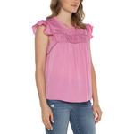 Women's Liverpool Los Angeles Flutter Sleeve Woven Shirt - Thumbnail 4 of 4