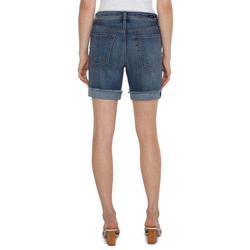 Women's Liverpool Los Angeles The Keeper Fray Cuff Jean Shorts - Primary Image