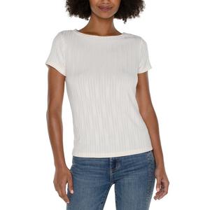 Women's Liverpool Los Angeles Cap Sleeve Baby Tee Boat Neck Shirt