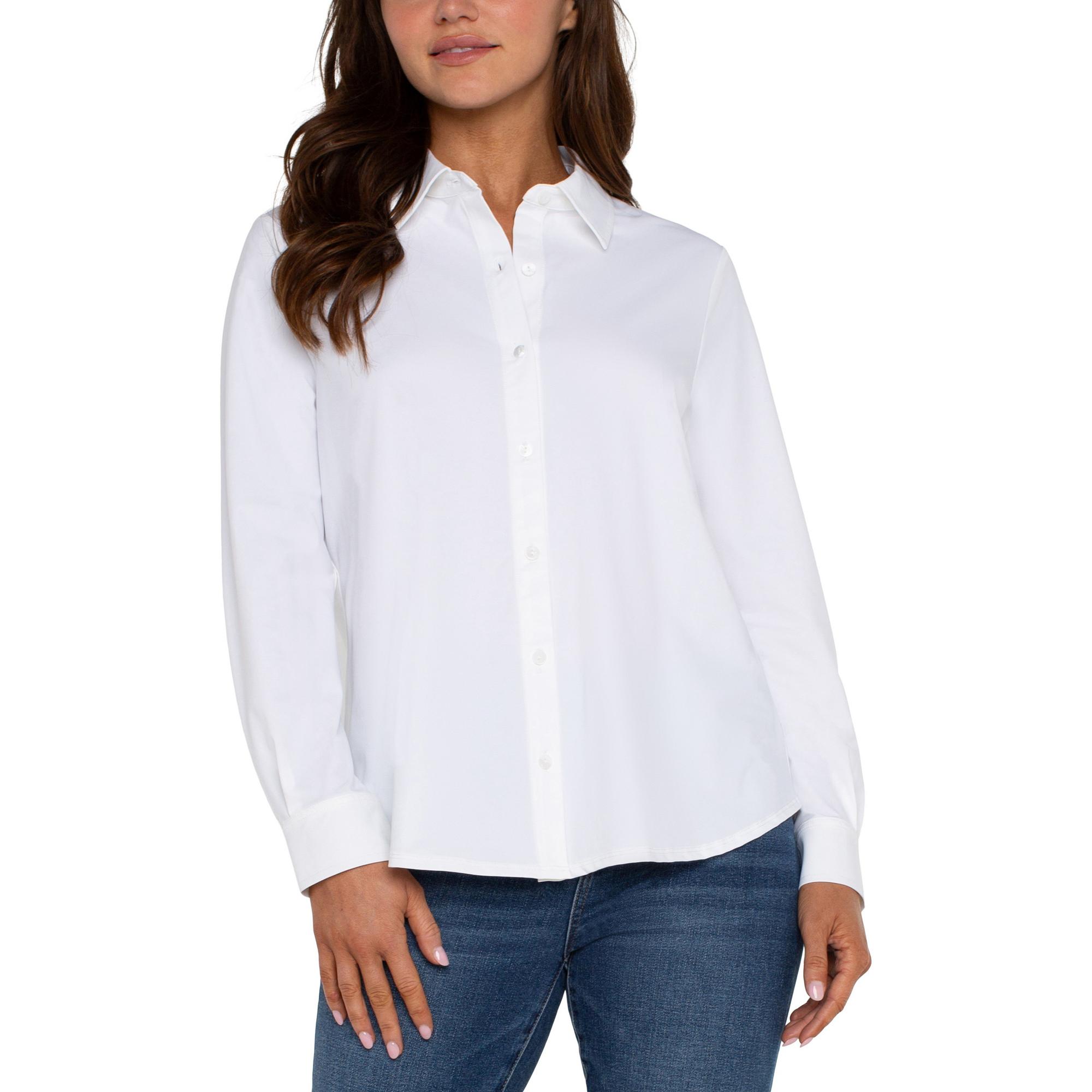 Women's Liverpool Los Angeles Knit Long Sleeve Button Up Shirt