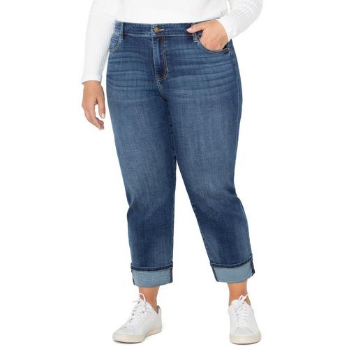 Women's Liverpool Los Angeles Plus Size Marley Cuffed Girlfriend Jeans - Primary Image