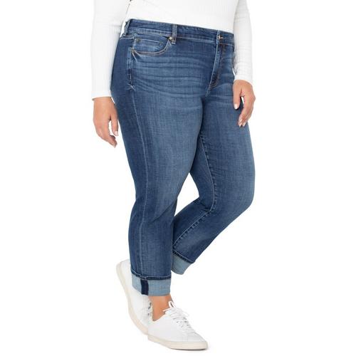 Women's Liverpool Los Angeles Plus Size Marley Cuffed Girlfriend Jeans - Primary Image