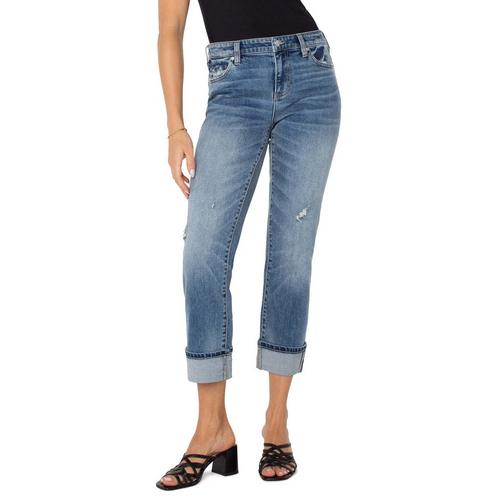 Women's Liverpool Los Angeles Marley Cuffed Girlfriend Jeans - Primary Image