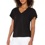 Women's Liverpool Los Angeles Flutter V-Neck T-Shirt - Thumbnail 2 of 3