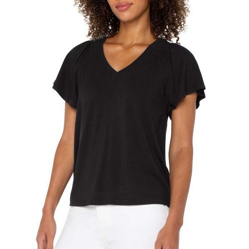 Women's Liverpool Los Angeles Flutter V-Neck T-Shirt - Primary Image