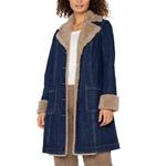 Women's Liverpool Los Angeles Sherpa Trimmed Notch Collar Jacket - Thumbnail 1 of 4