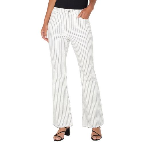 Women's Liverpool Los Angeles Hannah Pinstripe Flare Jeans - Primary Image