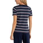 Women's Liverpool Los Angeles Striped Knit V-Neck T-Shirt - Thumbnail 3 of 4