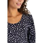 Women's Liverpool Los Angeles Ruffle Sleeve Knit 3/4 Sleeve Scoop Neck Shirt - Thumbnail 2 of 3