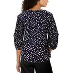 Women's Liverpool Los Angeles Ruffle Sleeve Knit 3/4 Sleeve Scoop Neck Shirt - Thumbnail 3 of 3