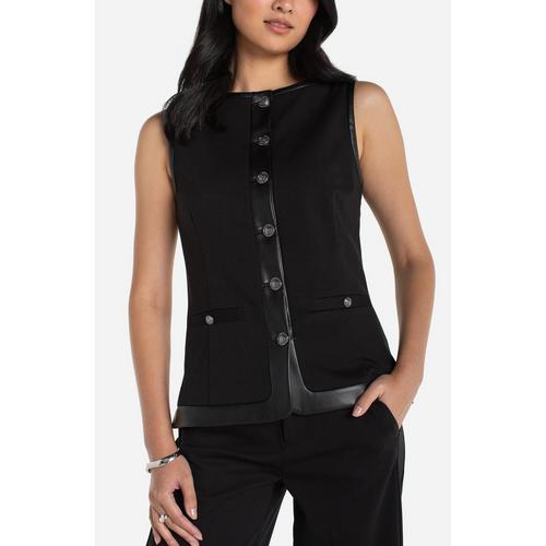 Women's Liverpool Los Angeles Faux Leather Trim Vest - Primary Image