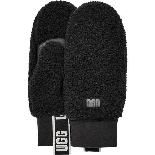 Women's UGG UGGfluff With Logo Tape Mittens - Primary Image