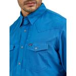 Men's Wrangler Performance Solid Snap Long Sleeve Button Up Shirt - Thumbnail 3 of 4