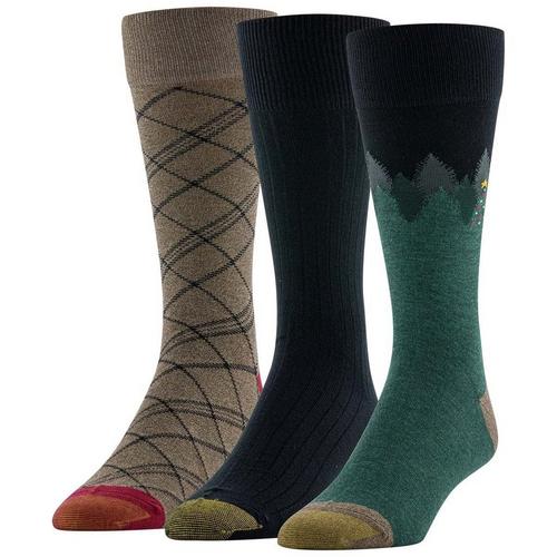 Men's Gold Toe Hosiery Pine Forest 3 Pack Crew Socks - Primary Image