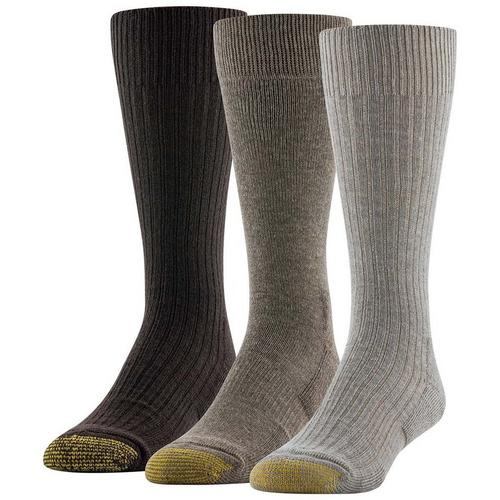 Men's Gold Toe Hosiery True Rib Cushion 3 Pack Crew Socks - Primary Image