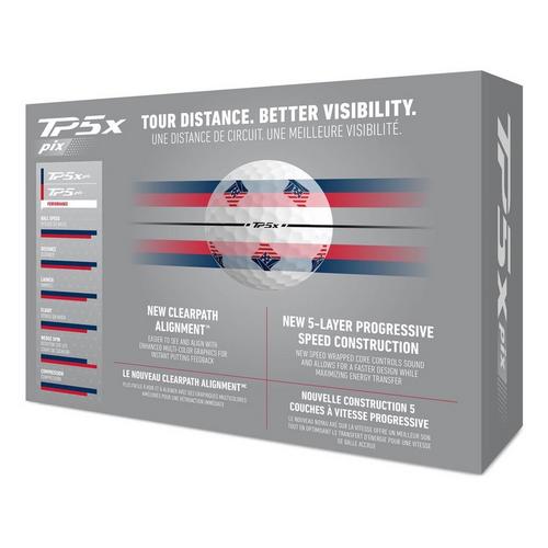 TaylorMade TP5x Pix USA Golf Balls - Primary Image