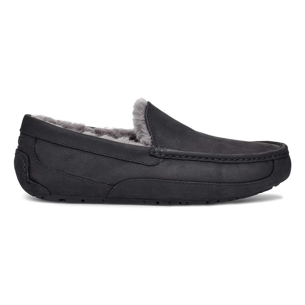 UGG Ascot slipper water-resistant black full-grain‎ leather, Men\'s Size 10, VGUC UGG Men main image 2
