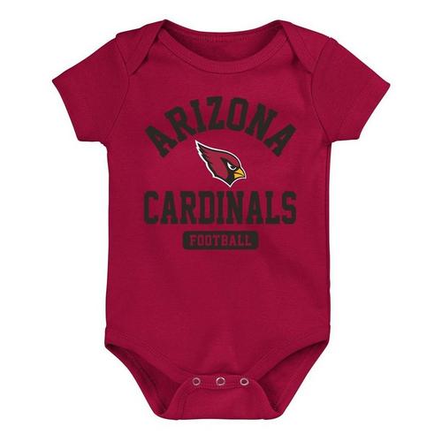 Genuine Stuff Baby Arizona Cardinals 3pk Logo Onesie - Primary Image
