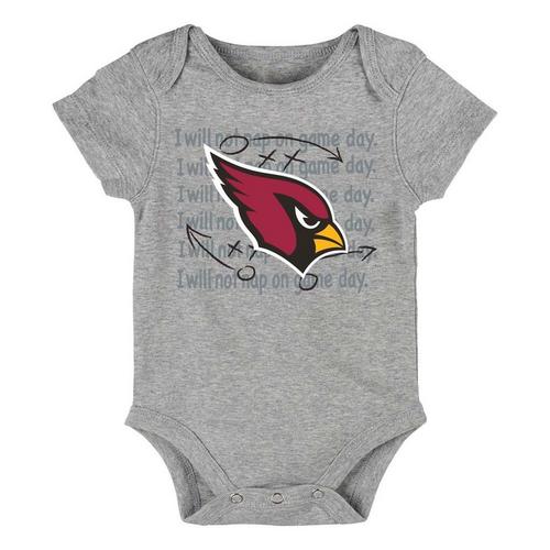 Genuine Stuff Baby Arizona Cardinals 3pk Logo Onesie - Primary Image