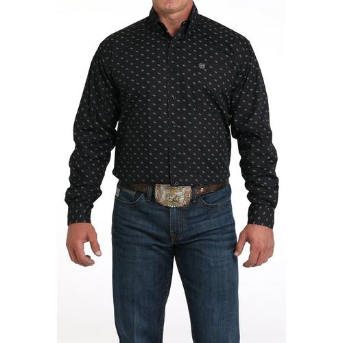 Men's Cinch Classic Fit Elk Print Western Long Sleeve Button Up Shirt - Primary Image