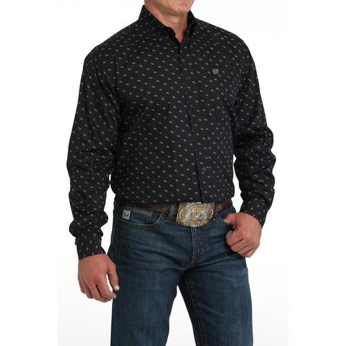 Men's Cinch Classic Fit Elk Print Western Long Sleeve Button Up Shirt - Primary Image
