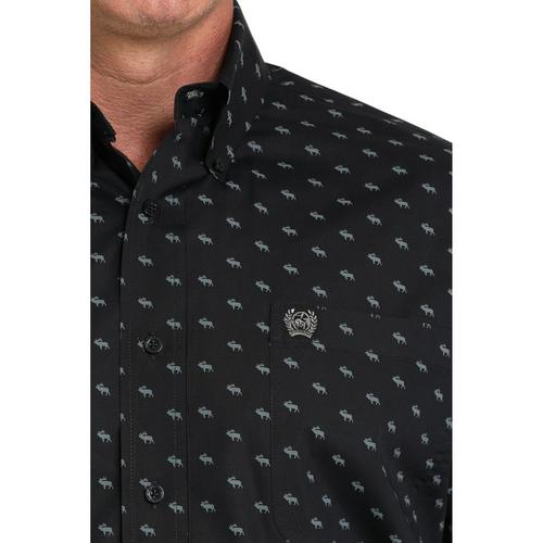 Men's Cinch Classic Fit Elk Print Western Long Sleeve Button Up Shirt - Primary Image