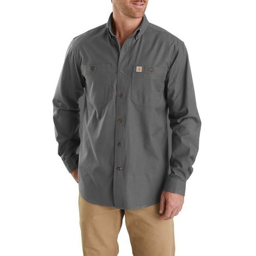 Men's Carhartt Rugged Flex Rigby Long Sleeve Button Up Shirt - Primary Image