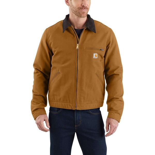 Men's Carhartt Detroit Canvas Jacket Small Carhartt Brown