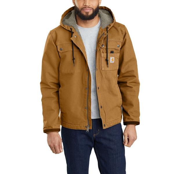 Men's Carhartt Washed Duck Bartlett Canvas Jacket 2XLarge Tall Carhartt Brown
