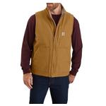 Men's Carhartt Loose Fit Washed Duck Sherpa-Lined Mock Vest - Thumbnail 1 of 2