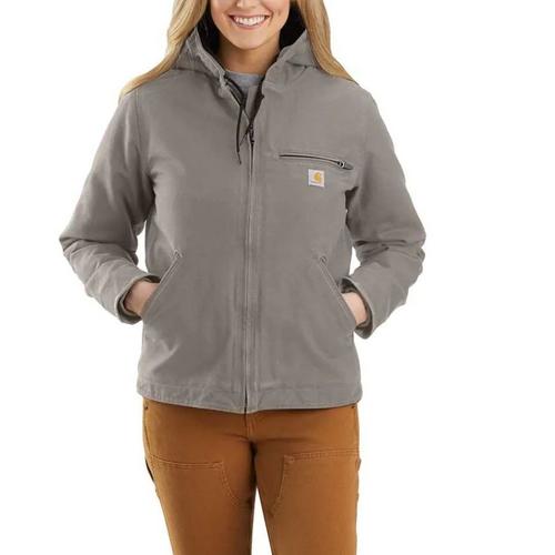 Women's Carhartt Washed Duck Lined Hooded Canvas Jacket - Primary Image