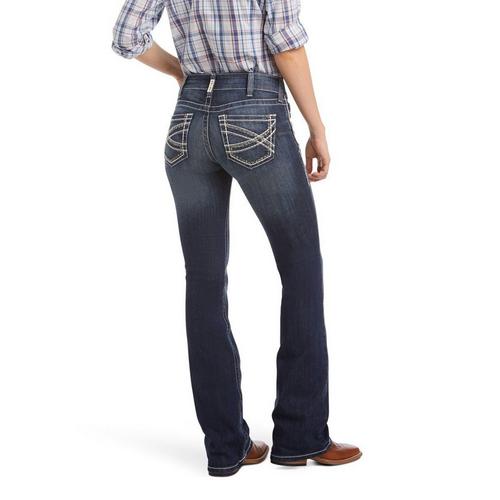 Women's Ariat Real Entwined Slim Fit Bootcut Long Jeans - Primary Image