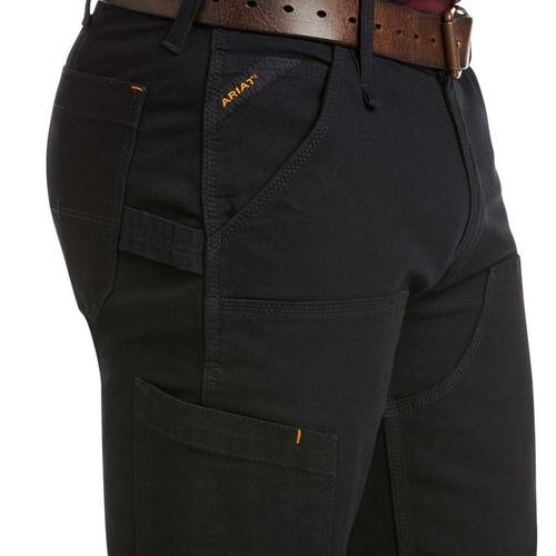 Men's Ariat Rebar M4 Low Rise DuraStretch Made Tough Double Front Stackable Straight Utility Work Pants - Primary Image