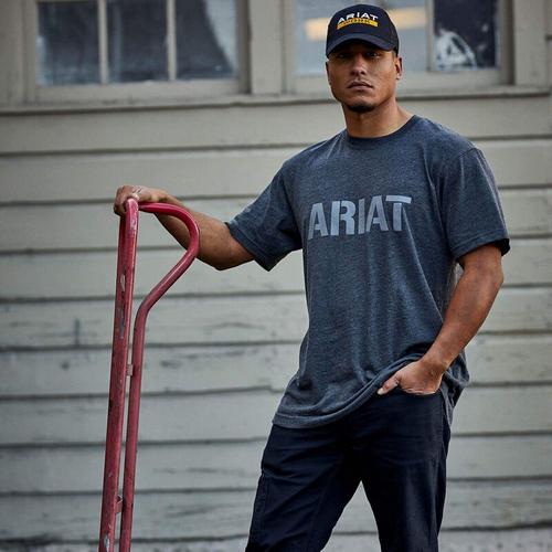 Men's Ariat Rebar Cotton Strong Block T-Shirt - Primary Image