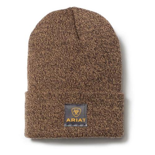 Men's Ariat Rebar Watch Brown Sandstone Beanie - Primary Image