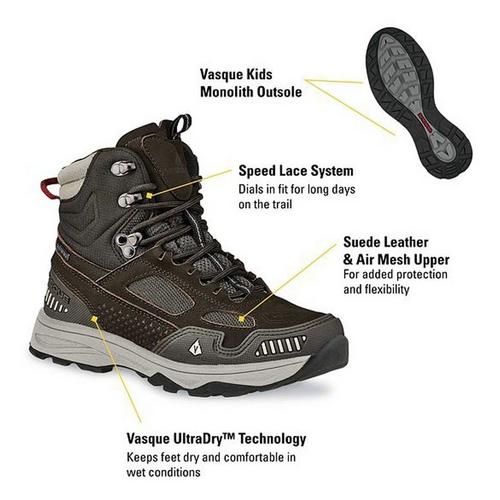 Big Boys' Vasque Breeze Ultradry Waterproof Hiking Boots - Primary Image