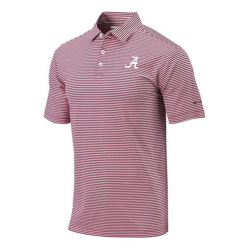 Columbia Alabama Crimson Tide Club Invite Striped Polo - Primary Image