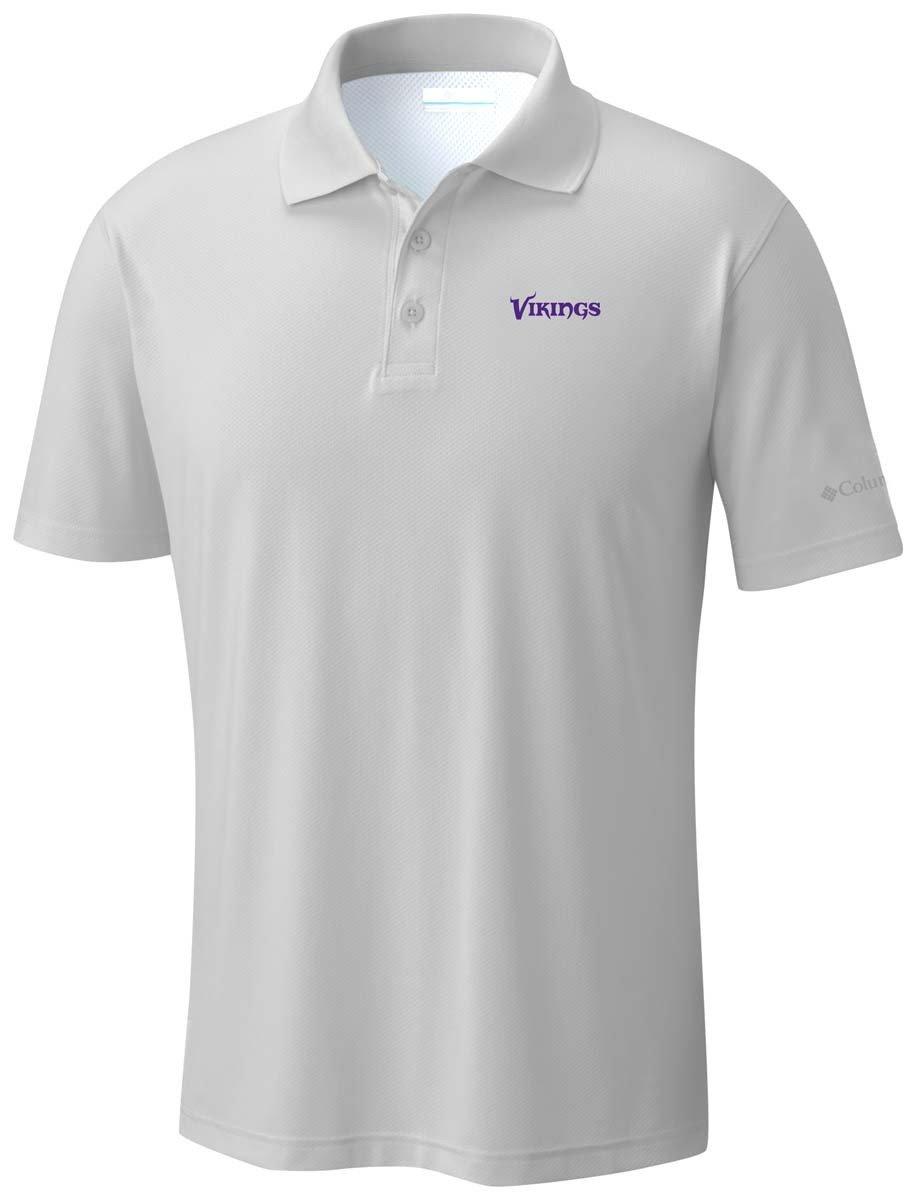 Men's Columbia Light Gray Minnesota Vikings Low Drag Offshore Polo