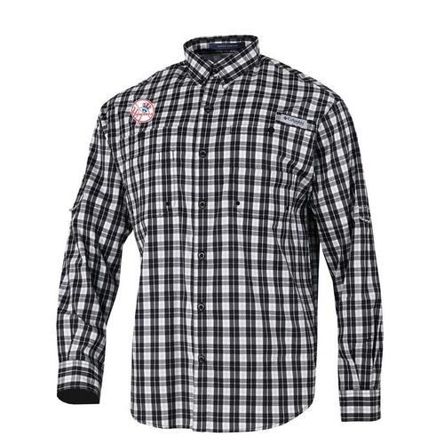 Columbia New York Yankees Super Tamiami Decorated Long Sleeve Button Up - Primary Image