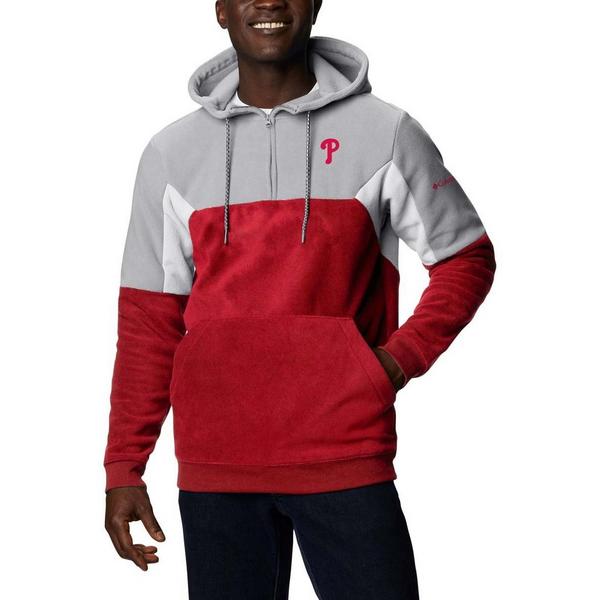 Philadelphia Phillies Columbia Lodge Fleece Decorated Hoodie Small Red