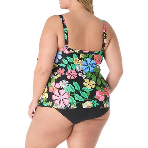 Women's Beach House Plus Size Jane Ruffle Swim Tankini - Primary Image