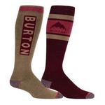 Men's Burton Men's Weekend Midweight Snowboarding Socks 2-Pack 2 Pack Mid Calf Snowboarding Socks - Thumbnail 1 of 2