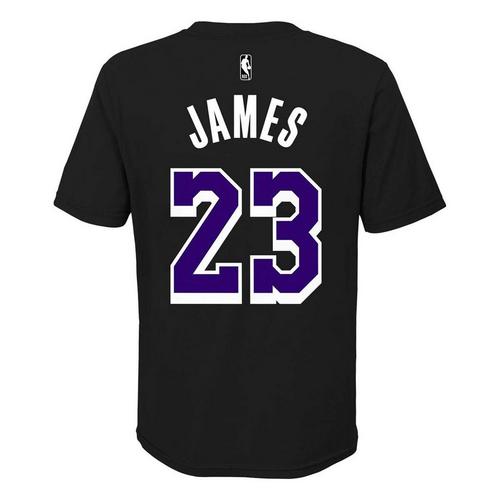 Nike Kids' Los Angeles Lakers LeBron James #23 Icon Edition Name & Number T-Shirt - Primary Image